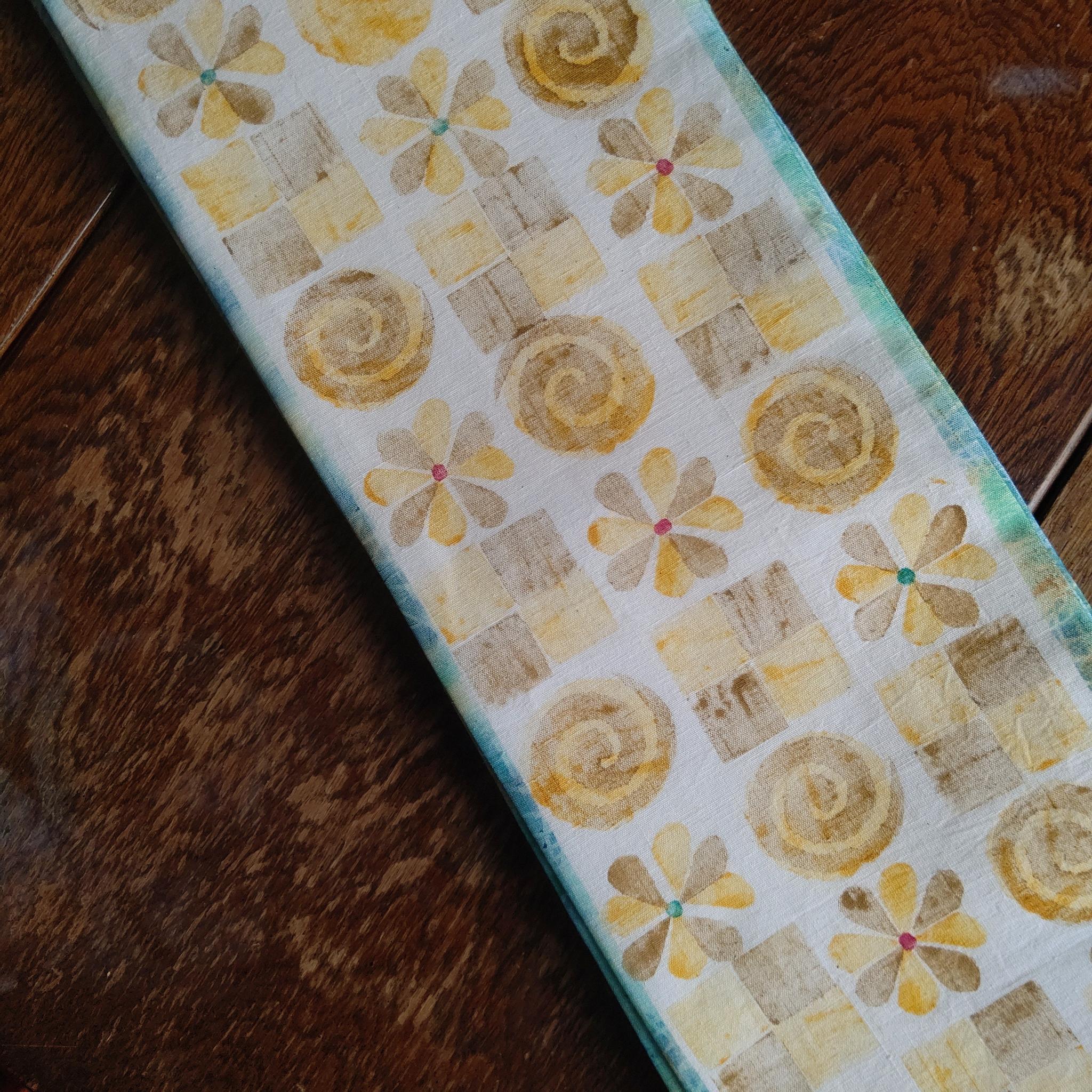 クッキー詰め合わせ！　個性派木版染　半幅帯　リバーシブル | 9枚目