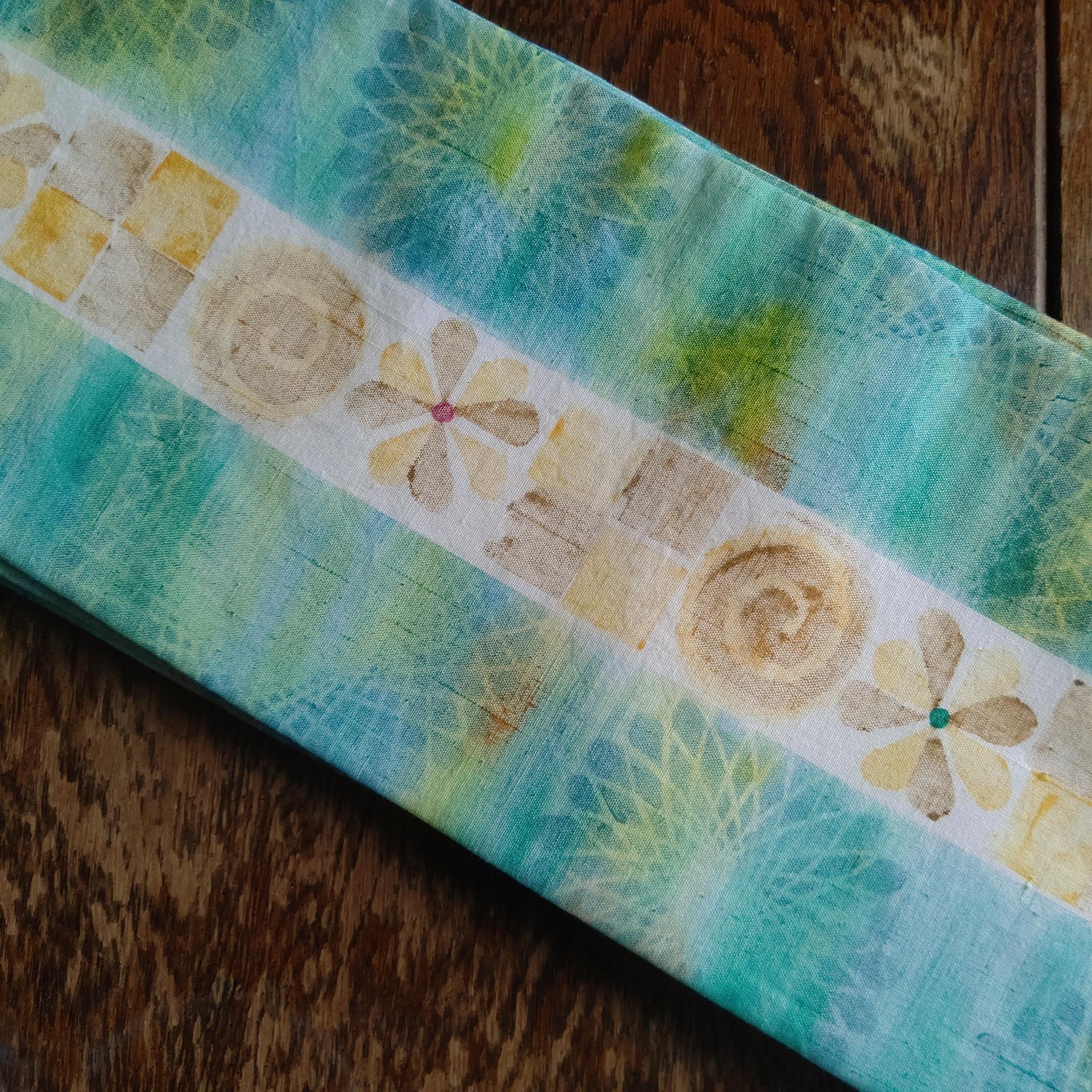 クッキー詰め合わせ！　個性派木版染　半幅帯　リバーシブル | 6枚目